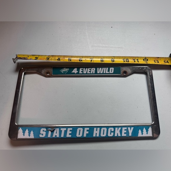 4 Ever Wild License Plate Frame NHL Minnesota Wild Hockey - Picture 3 of 5